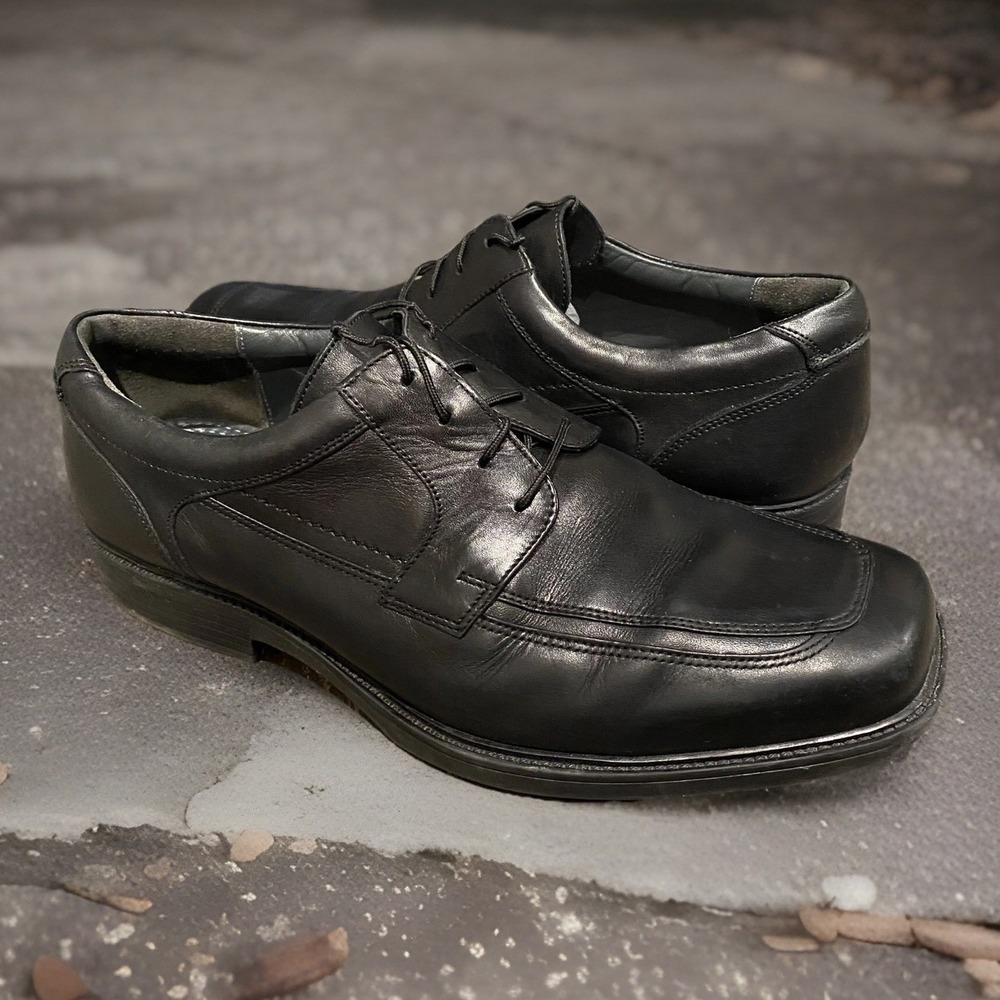 2 pair - Mens 10.5 JOHNSTON & MURPHY Black & Brown Oxford Derby Lace Up Shoes - Picture 3 of 16